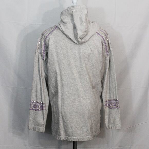 Style & Co Long Sleeve Yoga Hoodie Drawstring Embroidered Sequins Size S - Picture 4 of 9